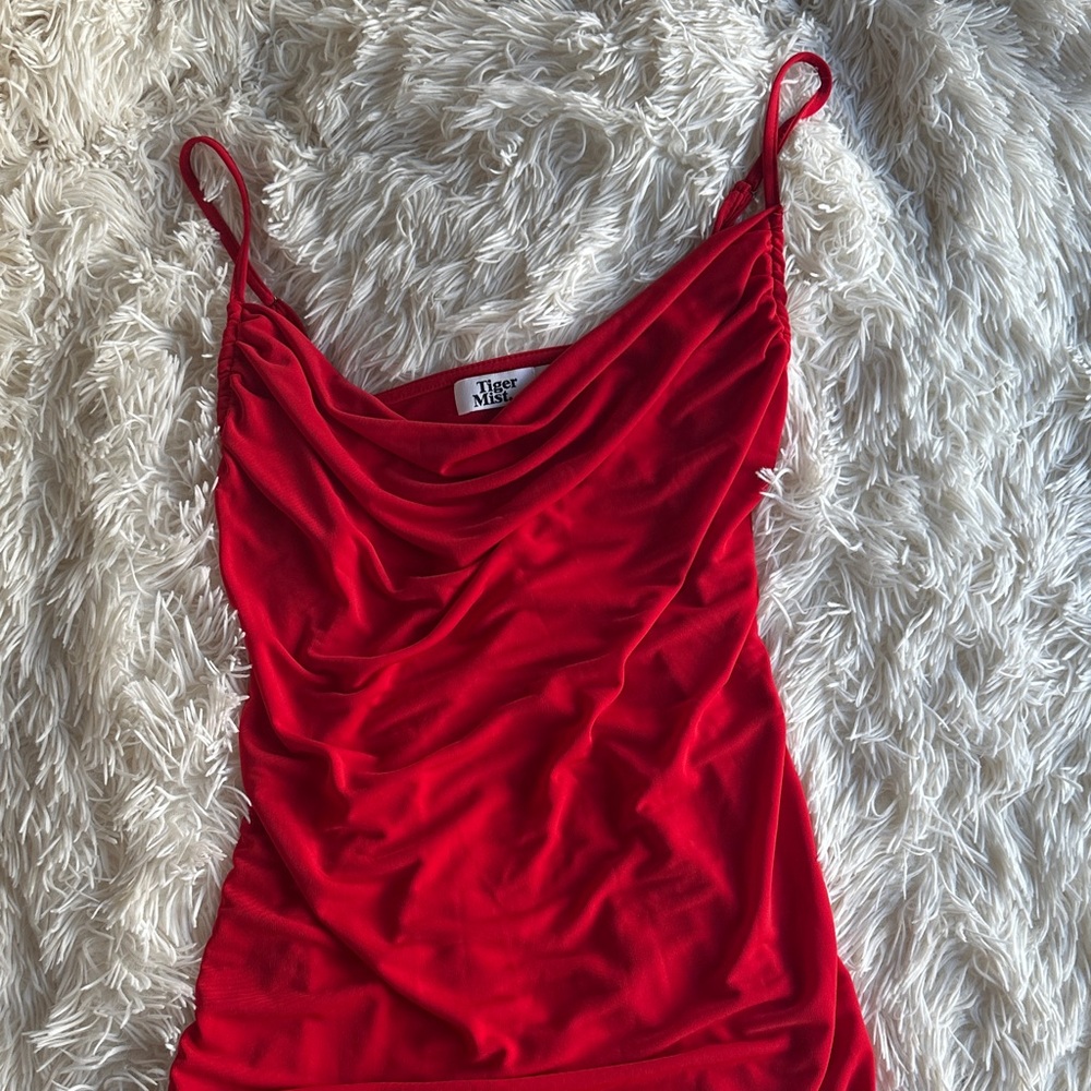 Tiger Mist Red Draped Camisole - Picture 6 of 6